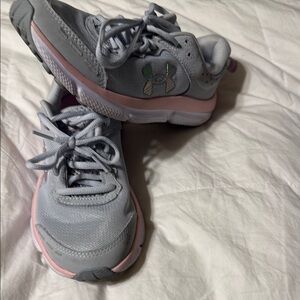 Under Armour Gray and Pink Athletic Sneakers